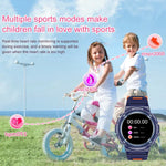 Montre connectée pour enfants HT19 avec écran rond de 1,2 pouce, étanche IP68, et prise en charge du suivi du sommeil
