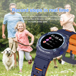 Montre connectée pour enfants HT19 avec écran rond de 1,2 pouce, étanche IP68, et prise en charge du suivi du sommeil