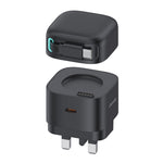 Chargeur rapide GaN USAMS US-CC204 série SMF PD35W double port Type-C, prise UK