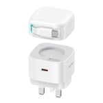 Chargeur rapide GaN USAMS US-CC204 série SMF PD35W double port Type-C, prise UK