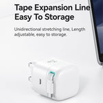 Chargeur rapide GaN USAMS US-CC204 série SMF PD35W double port Type-C, prise UK