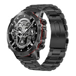 Montre Intelligente AK56 IP67 BT5.1 1.43 pouces, Prend en Charge les Appels Vocaux / la Surveillance de la Santé, Bracelet en Acier Perlé, Bracelet en Maille d'Acier