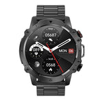 Montre Intelligente AK56 IP67 BT5.1 1.43 pouces, Prend en Charge les Appels Vocaux / la Surveillance de la Santé, Bracelet en Acier Perlé, Bracelet en Maille d'Acier
