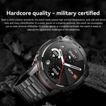 Montre Intelligente AK56 IP67 BT5.1 1.43 pouces, Prend en Charge les Appels Vocaux / la Surveillance de la Santé, Bracelet en Acier Perlé, Bracelet en Maille d'Acier