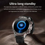 Montre Intelligente AK56 IP67 BT5.1 1.43 pouces, Prend en Charge les Appels Vocaux / la Surveillance de la Santé, Bracelet en Acier Perlé, Bracelet en Maille d'Acier