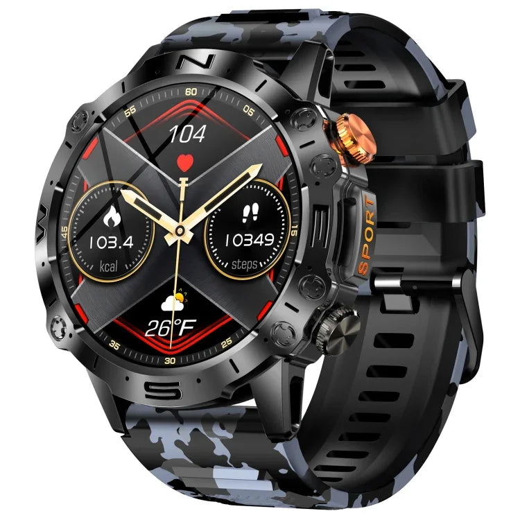 Montre connectée K59 IP67 BT5.0 1,43 pouce : appels vocaux et détection du sommeil