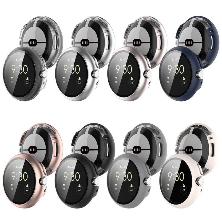 Coque de protection intégrée pour montre avec PC + Film Trempé, pour Google Pixel Watch 2