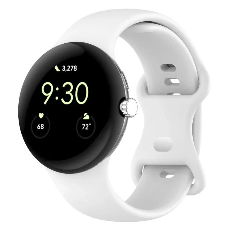Pour bracelet de montre en silicone de couleur unie Google Pixel Watch 4 / 3 / 2 / 1 41 mm, taille S, taille L
