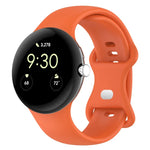 Pour bracelet de montre en silicone de couleur unie Google Pixel Watch 4 / 3 / 2 / 1 41 mm, taille S, taille L
