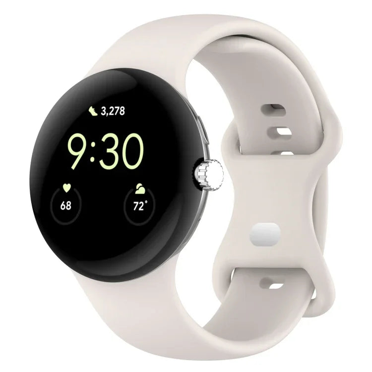Pour bracelet de montre en silicone de couleur unie Google Pixel Watch 4 / 3 / 2 / 1 41 mm, taille S, taille L