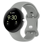 Pour bracelet de montre en silicone de couleur unie Google Pixel Watch 4 / 3 / 2 / 1 41 mm, taille S, taille L