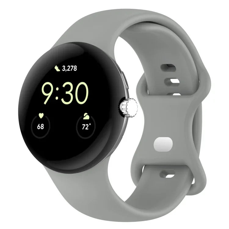 Pour bracelet de montre en silicone de couleur unie Google Pixel Watch 4 / 3 / 2 / 1 41 mm, taille S, taille L