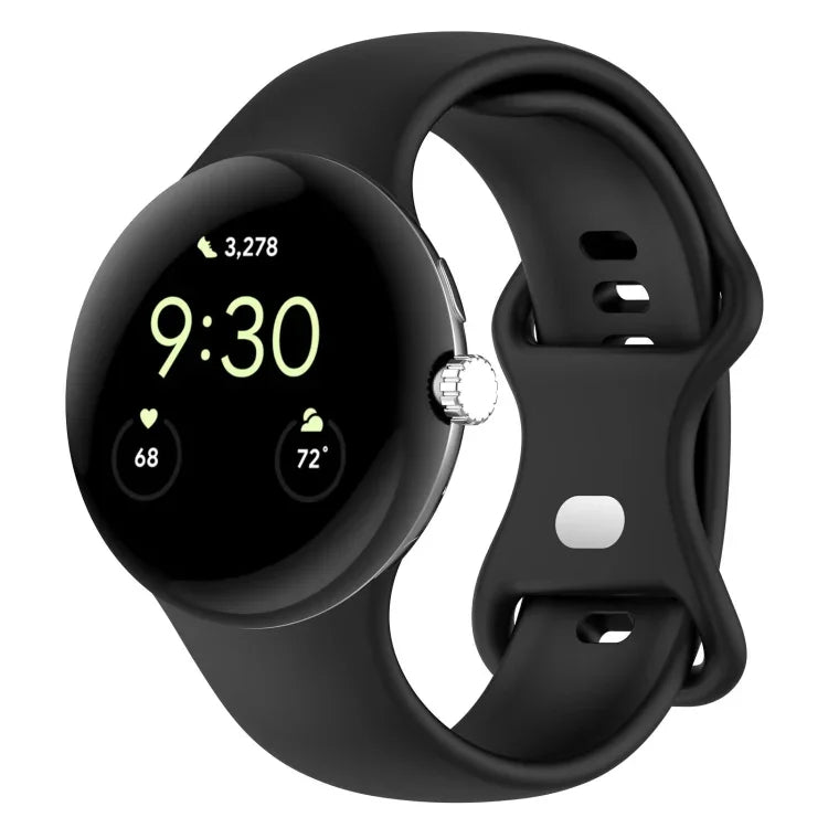 Pour bracelet de montre en silicone de couleur unie Google Pixel Watch 4 / 3 / 2 / 1 41 mm, taille S, taille L