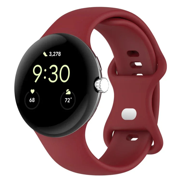 Pour bracelet de montre en silicone de couleur unie Google Pixel Watch 4 / 3 / 2 / 1 41 mm, taille S, taille L