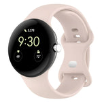 Pour bracelet de montre en silicone de couleur unie Google Pixel Watch 4 / 3 / 2 / 1 41 mm, taille S, taille L