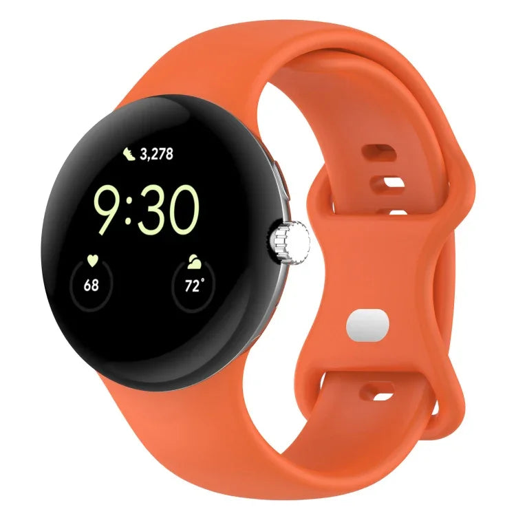 Pour bracelet de montre en silicone de couleur unie Google Pixel Watch 4 / 3 / 2 / 1 41 mm, taille S, taille L