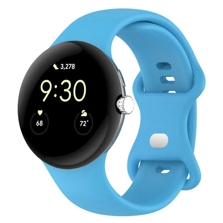 Pour bracelet de montre en silicone de couleur unie Google Pixel Watch 4 / 3 / 2 / 1 41 mm, taille S, taille L
