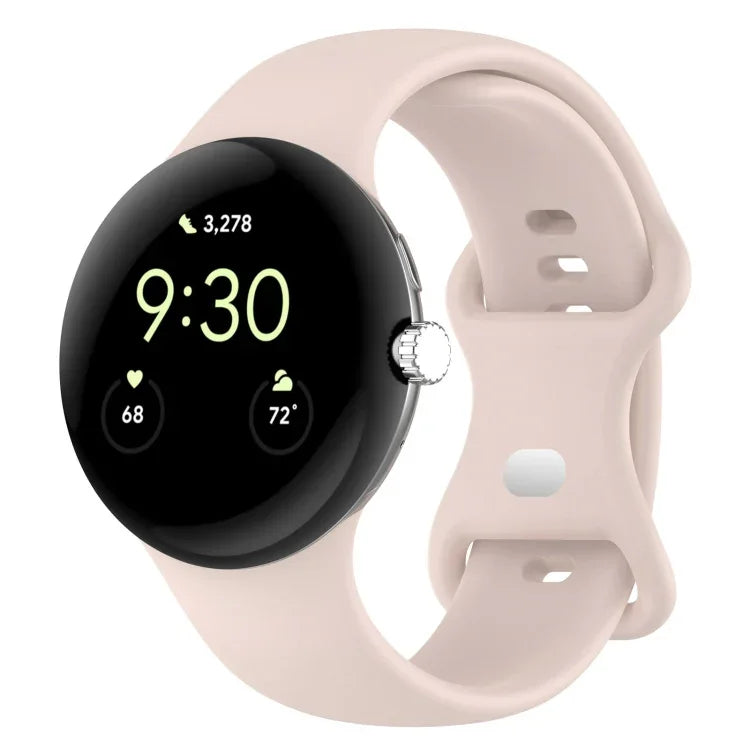 Pour bracelet de montre en silicone de couleur unie Google Pixel Watch 4 / 3 / 2 / 1 41 mm, taille S, taille L