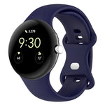 Pour bracelet de montre en silicone de couleur unie Google Pixel Watch 4 / 3 / 2 / 1 41 mm, taille S, taille L