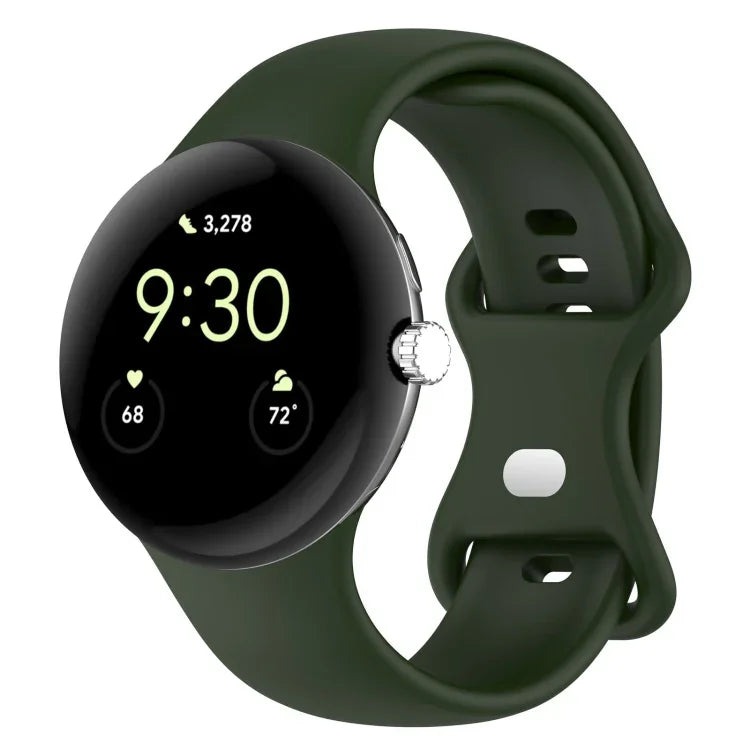 Pour bracelet de montre en silicone de couleur unie Google Pixel Watch 4 / 3 / 2 / 1 41 mm, taille S, taille L