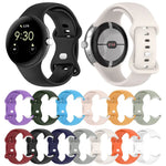 Pour bracelet de montre en silicone de couleur unie Google Pixel Watch 4 / 3 / 2 / 1 41 mm, taille S, taille L