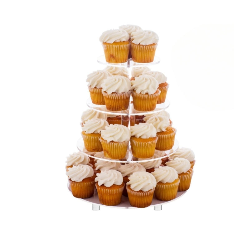 YX064 Présentoir à Cupcakes Circulaire 4 Niveaux en Acrylique, YX064