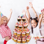 YX064 Présentoir à Cupcakes Circulaire 4 Niveaux en Acrylique, YX064