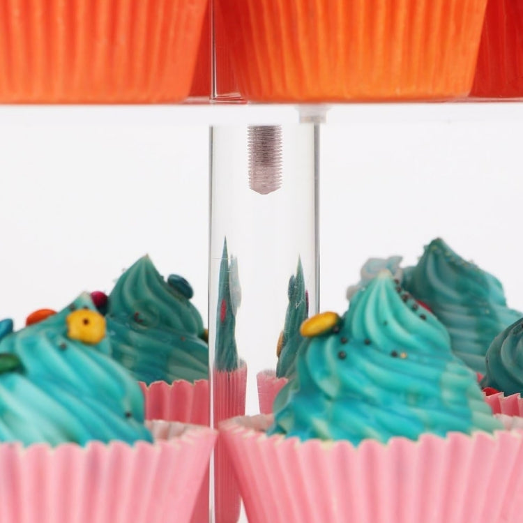 YX065 Présentoir à cupcakes carré en acrylique à 4 niveaux, YX065