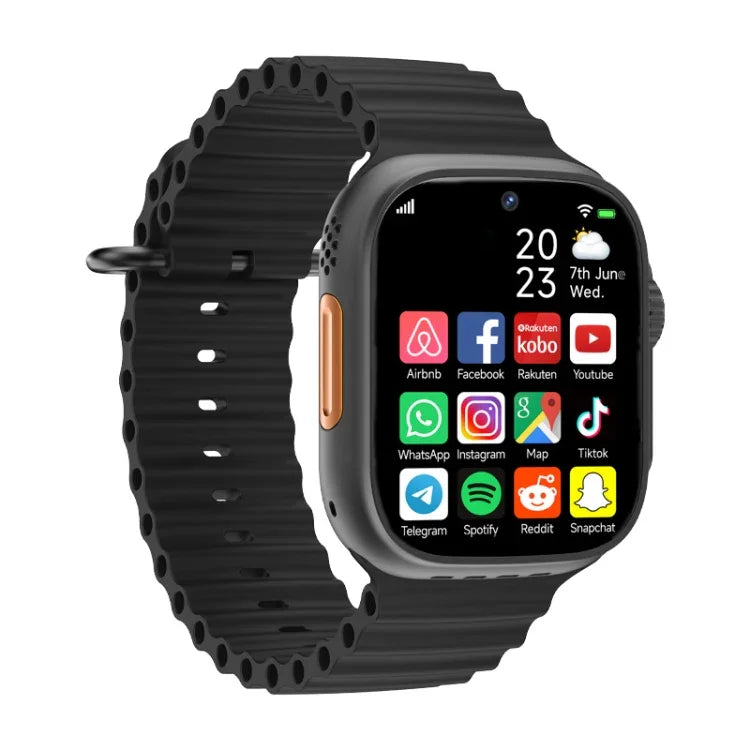 Montre connectée GS37 avec écran de 1,95 pouce, Android 9.0, Spreadtrum SL8541E, réseau : 4G, Nano SIM unique, caméras avant et arrière, 1 Go+16 Go