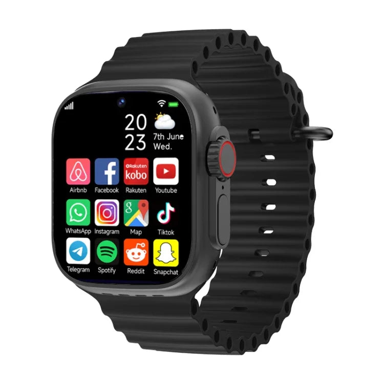 Montre connectée GS37 avec écran de 1,95 pouce, Android 9.0, Spreadtrum SL8541E, réseau : 4G, Nano SIM unique, caméras avant et arrière, 1 Go+16 Go