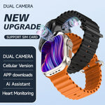 Montre connectée GS37 avec écran de 1,95 pouce, Android 9.0, Spreadtrum SL8541E, réseau : 4G, Nano SIM unique, caméras avant et arrière, 1 Go+16 Go