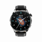 Bracelet intelligent TM05 Pro, montre connectée étanche IP67 avec écran de 1,46 pouce et bracelet en cuir, appel Bluetooth / fréquence cardiaque / pression artérielle / oxygène sanguin, bracelet en cuir