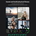 Bracelet intelligent TM05 Pro, montre connectée étanche IP67 avec écran de 1,46 pouce et bracelet en cuir, appel Bluetooth / fréquence cardiaque / pression artérielle / oxygène sanguin, bracelet en cuir