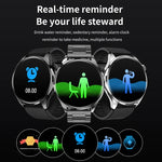 Bracelet intelligent TM05 Pro, montre connectée étanche IP67 avec écran de 1,46 pouce et bracelet en cuir, appel Bluetooth / fréquence cardiaque / pression artérielle / oxygène sanguin, bracelet en cuir