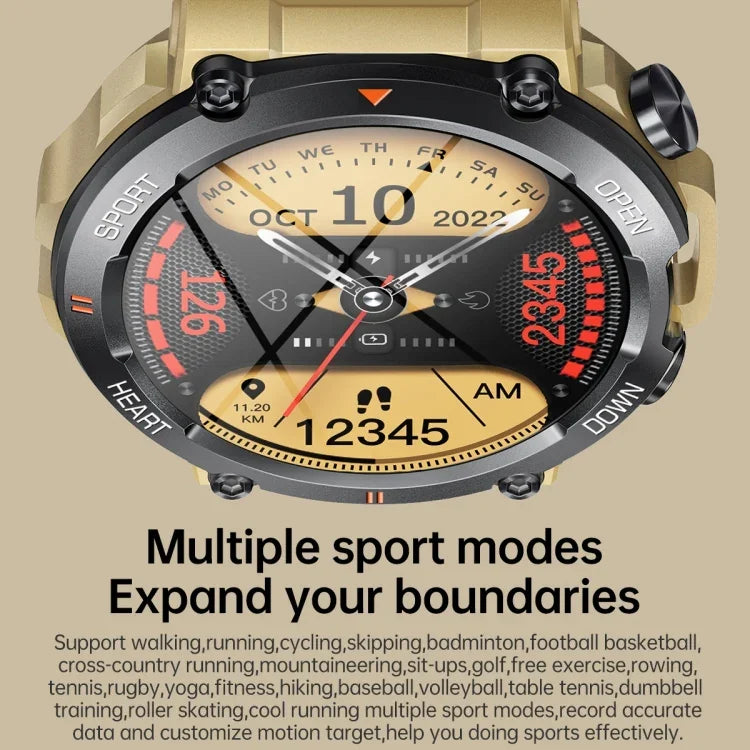 K56 Pro Bracelet intelligent 1,39 pouces en acier avec surveillance de la fréquence cardiaque / de la pression artérielle, bracelet en acier (maille milanaise noire), bracelet en acier (trois maillons noirs), bracelet en acier (joint de bambou noir)