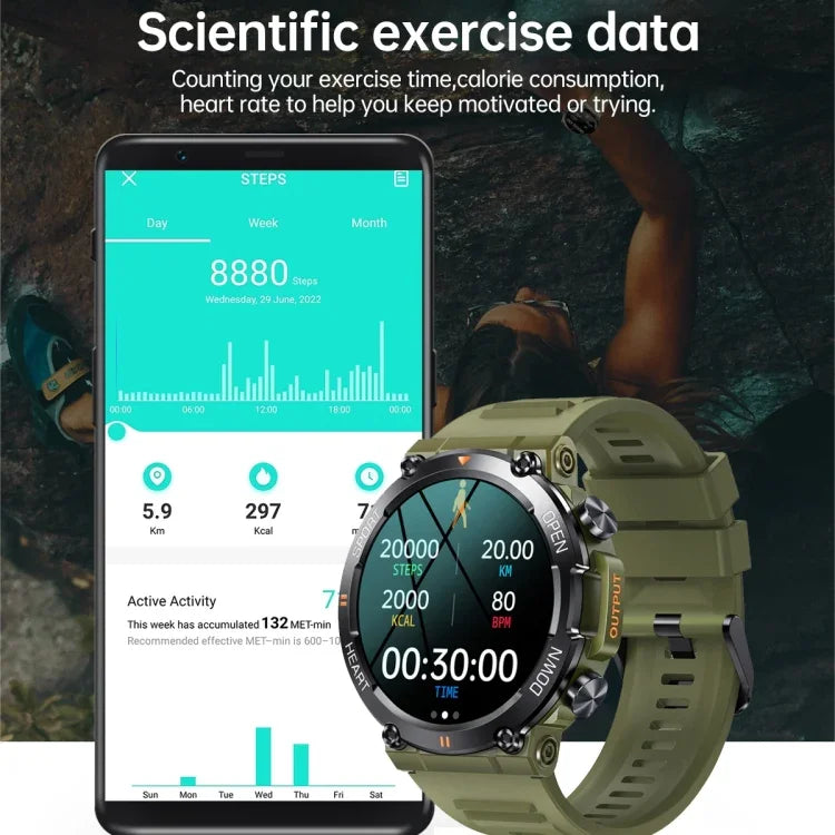 K56 Pro Bracelet intelligent 1,39 pouces en acier avec surveillance de la fréquence cardiaque / de la pression artérielle, bracelet en acier (maille milanaise noire), bracelet en acier (trois maillons noirs), bracelet en acier (joint de bambou noir)