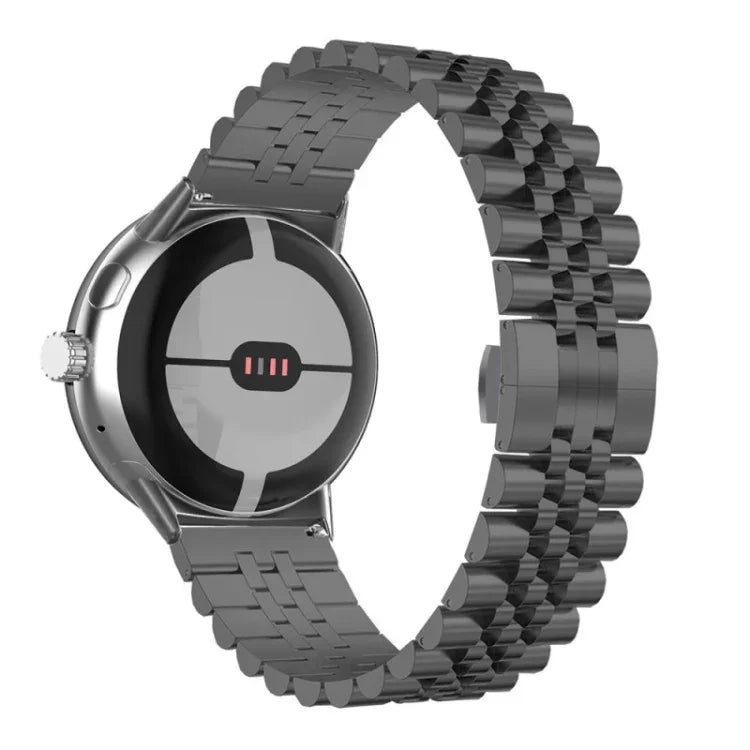 Bracelet de montre en métal en acier inoxydable à sept perles, pour Google Pixel Watch 4 / 3 / 2 / 1 41mm