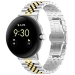 Bracelet de montre en métal en acier inoxydable à sept perles, pour Google Pixel Watch 4 / 3 / 2 / 1 41mm