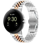 Bracelet de montre en métal en acier inoxydable à sept perles, pour Google Pixel Watch 4 / 3 / 2 / 1 41mm