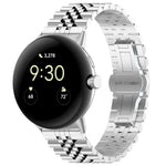 Bracelet de montre en métal en acier inoxydable à sept perles, pour Google Pixel Watch 4 / 3 / 2 / 1 41mm