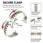 Bracelet de montre en métal en acier inoxydable à sept perles, pour Google Pixel Watch 4 / 3 / 2 / 1 41mm