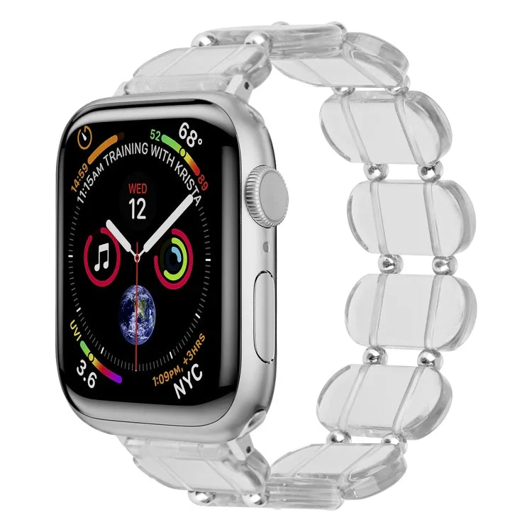 Bracelet de montre en résine extensible, Pour Apple Watch SE 2023 44mm, Pour Apple Watch SE 2023 40mm, Pour Apple Watch Ultra 2 49mm, Pour Apple Watch Series 9 45mm, Pour Apple Watch Series 9 41mm, Pour Apple Watch Ultra 49mm
