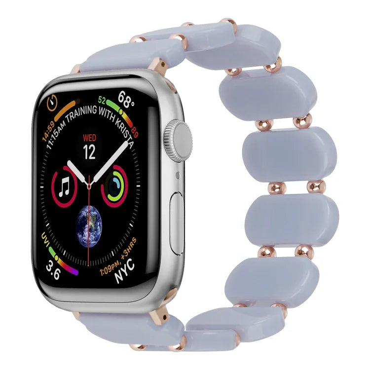 Bracelet de montre en résine extensible, Pour Apple Watch Series 8 41mm, Pour Apple Watch Series 8 45mm, Pour Apple Watch SE 2022 40mm, Pour Apple Watch SE 2022 44mm, Pour Apple Watch Series 7 41mm, Pour Apple Watch Series 7 45mm