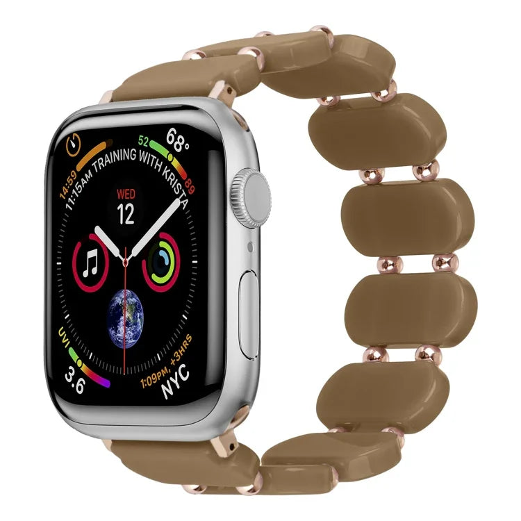 Bracelet de montre en résine extensible, Pour Apple Watch Series 4 44mm, Pour Apple Watch Series 4 40mm, Pour Apple Watch Series 3 38mm, Pour Apple Watch Series 3 42mm, Pour Apple Watch Series 2 42mm, Pour Apple Watch Series 2 38mm