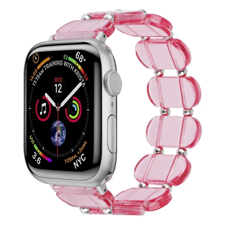 Bracelet de montre en résine extensible, Pour Apple Watch Series 4 44mm, Pour Apple Watch Series 4 40mm, Pour Apple Watch Series 3 38mm, Pour Apple Watch Series 3 42mm, Pour Apple Watch Series 2 42mm, Pour Apple Watch Series 2 38mm