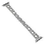 Bracelet de montre en métal diamant croisé Hearts, pour Apple Watch SE 2023 44mm, Apple Watch SE 2023 40mm, Apple Watch Ultra 2 49mm, Apple Watch Series 9 45mm, Apple Watch Series 9 41mm, Apple Watch Ultra 49mm, Apple Watch Series 8 41mm