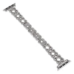 Bracelet de montre en métal diamant croisé Hearts, pour Apple Watch SE 2023 44mm, Apple Watch SE 2023 40mm, Apple Watch Ultra 2 49mm, Apple Watch Series 9 45mm, Apple Watch Series 9 41mm, Apple Watch Ultra 49mm, Apple Watch Series 8 41mm