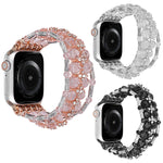Beaded Diamond Bracelet Watch Band, For Apple Watch SE 2023 44mm, For Apple Watch SE 2023 40mm, For Apple Watch Ultra 2 49mm, For Apple Watch Series 9 45mm, For Apple Watch Series 9 41mm, For Apple Watch Ultra 49mm, For Apple Watch Series 8 41mm       ...
