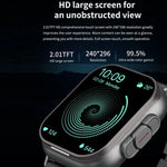 Montre Intelligente D8 2.01 pouces 2 en 1 avec Écouteurs Bluetooth et Bracelet en Acier, Prise en Charge de la Surveillance de la Santé / NFC, Bracelet en Acier (Noir), Bracelet en Acier (Argent)