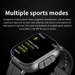 Montre Intelligente D8 2.01 pouces 2 en 1 avec Écouteurs Bluetooth et Bracelet en Acier, Prise en Charge de la Surveillance de la Santé / NFC, Bracelet en Acier (Noir), Bracelet en Acier (Argent)